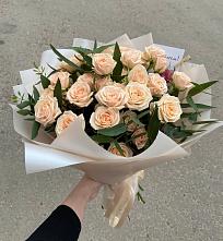 Букет Кремовые розы Латте в Лисках