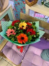 Букет цветов из:  Герберы, Хризантемы и Альстромерии #REPLACE_PRED# Лисках