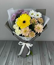Букет цветов из:  Розы, Герберы и Хризантемы #REPLACE_PRED# Лисках