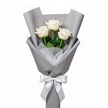 Букет 3 белые розы #REPLACE_PRED# Лисках