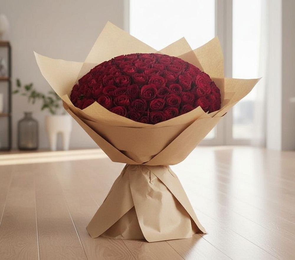 Букет 101 Красная роза в Лисках