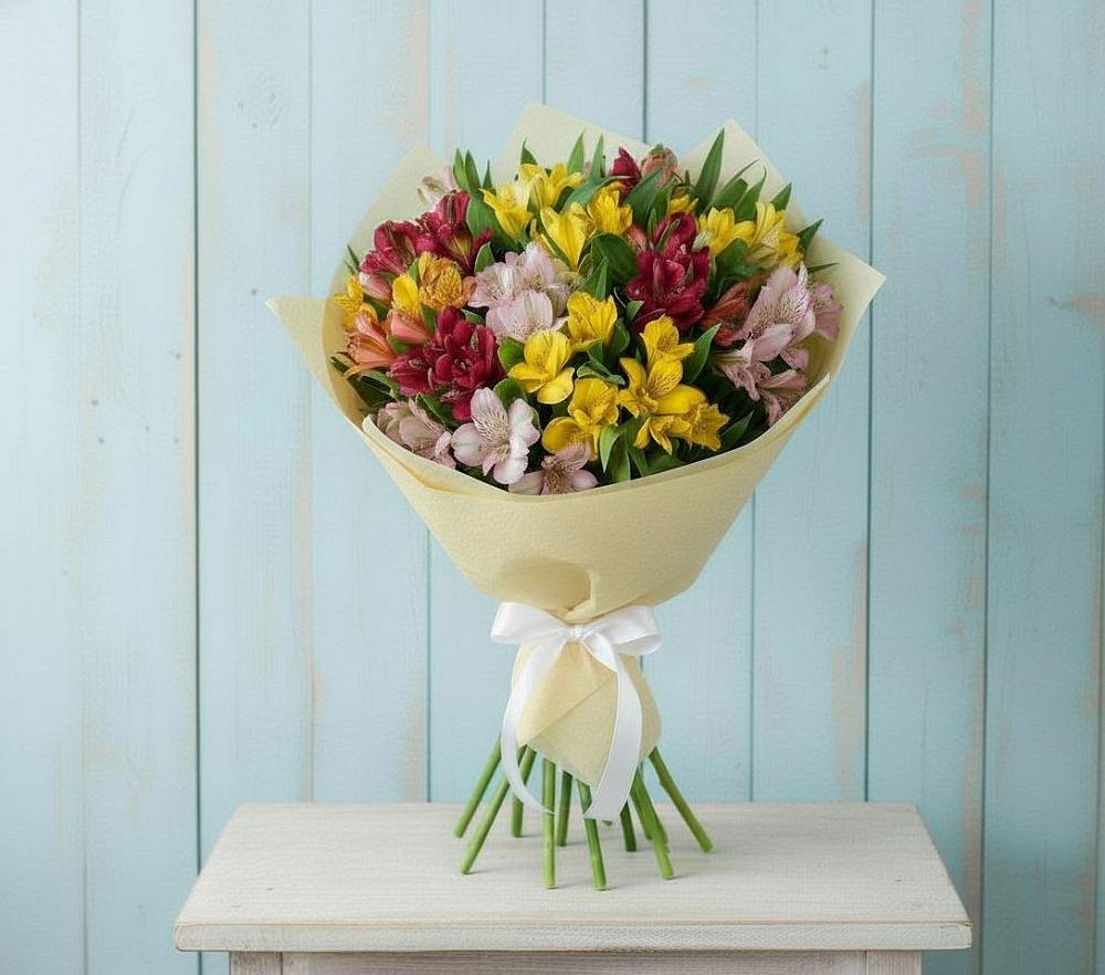 Букет цветов из: Альстромерии в Лисках
