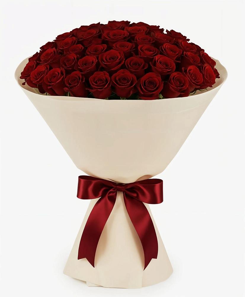 Букет 101 Бордовая роза Блэк Бакарра в Лисках