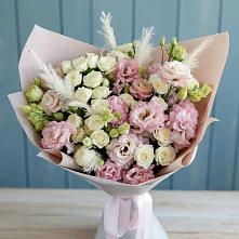 Букет цветов из:  Альстромерии и Розы в Лисках